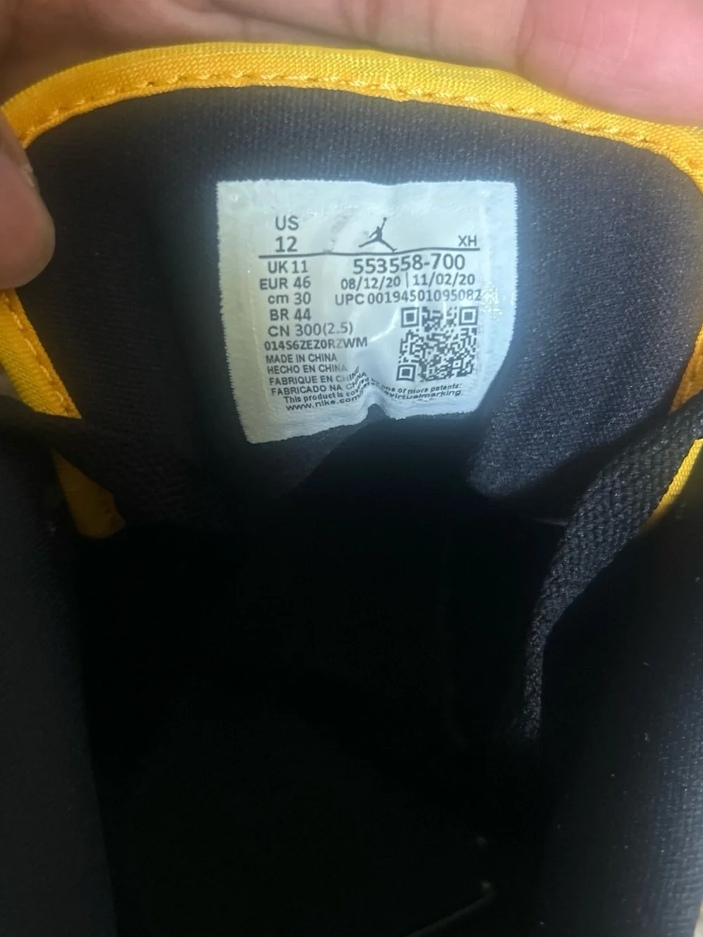 Used Air Jordan 1 Low ‘University Gold / Black’ Men’s Size 12